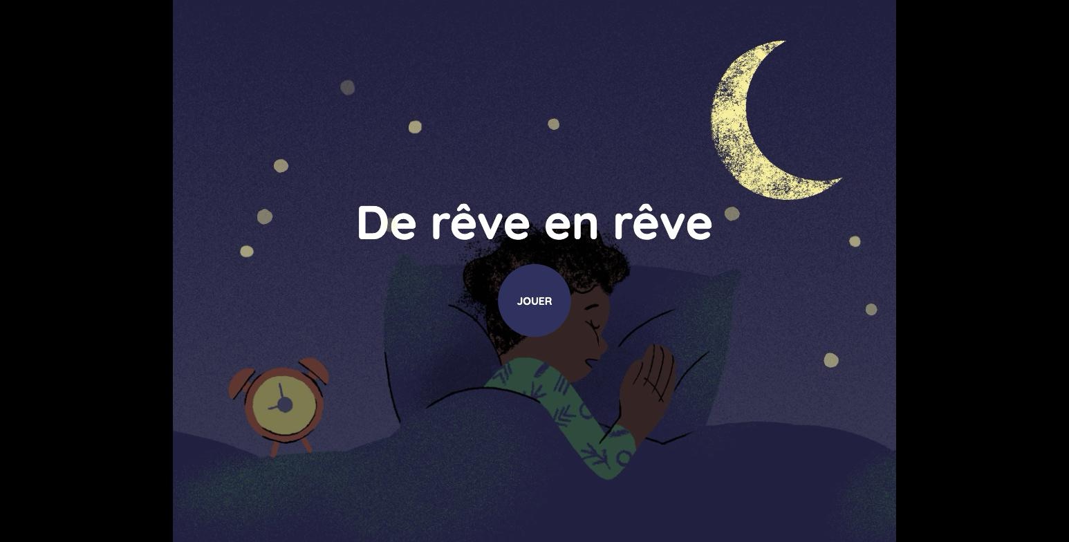 De rêve en rêve — bedtime scene on tablet