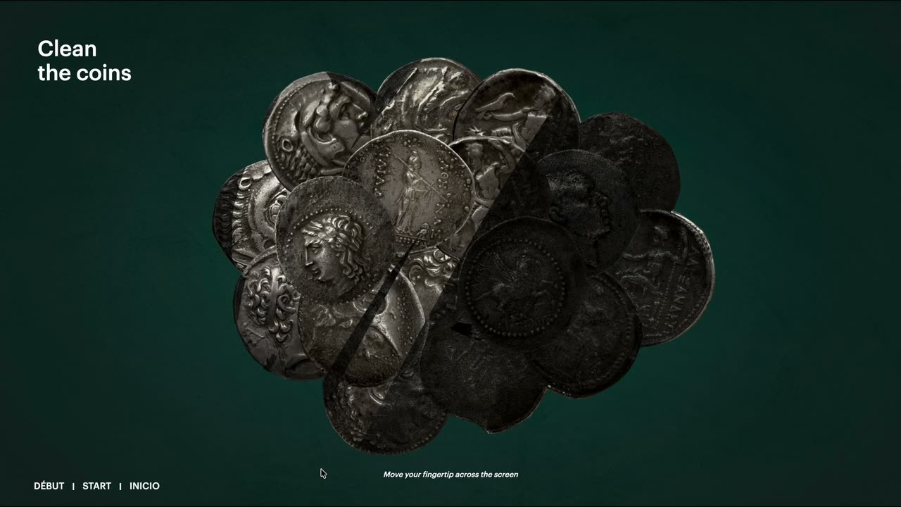 BnF numismatics — cleaning the coins (touch)